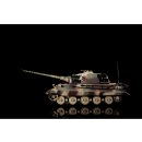 RC Panzer "Deutscher Königstiger - Henschelturm" 1:16 Heng Long mit Rauch und Sound , Stahlgetriebe + 2,4Ghz -V7.0