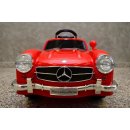 Kinderfahrzeug - Elektro Auto Mercedes 300SL -Oldtimer von vorne - lizenziert - inkl. Fernsteuerung -Rot