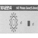 MA2214 14T pinion Gear( 5.0mm) Raptor (Getrieberitzel)