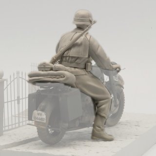 1/16 Figurenbausatz Deutscher Motorrad Soldat 1