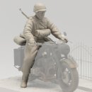 1/16 Figurenbausatz Deutscher Motorrad Soldat 1