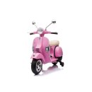 Kinderfahrzeug - Elektro Kindermotorrad "Vespa" - Lizenziert - 12V - 2 Motoren - MP3 - Ledersitz-Rosa