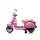 Kinderfahrzeug - Elektro Kindermotorrad "Vespa" - Lizenziert - 12V - 2 Motoren - MP3 - Ledersitz-Rosa