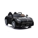 Kinderfahrzeug - Elektro Auto "Mercedes AMG GT Doppelsitzer M" - lizenziert - 12V, 2 Motoren, 2,4Ghz, MP3, Ledersitz, EVA, Schwarz