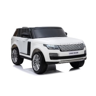 Kinderfahrzeug - Elektro Auto Land Rover Range Rover - lizenziert - Ledersitz, EVA, 2x 12V7AH, 4 Motoren 2,4Ghz Fernsteuerung, MP3, Weiss, Doppelsitzer