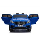 Kinderfahrzeug - Elektro Auto "Mercedes GLC63S" - lizenziert - Doppelsitzer - 12V10AH Akku, 4 Motoren, 2,4Ghz, Ledersitz, Blau