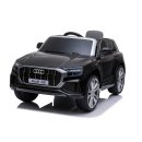 Kinderfahrzeug - Elektro Auto Audi Q8 - lizenziert - 12V Akku und 2 Motoren 2,4Ghz + MP3 + Leder + EVA, schwarz