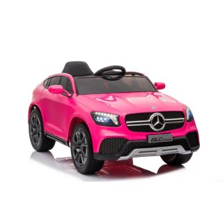 Kinderfahrzeug - Elektro Auto Mercedes GLC - lizenziert - 12V Akku, 2 Motoren, 2,4Ghz + Ledersitz + EVA, Pink