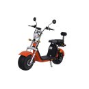Coco Bike Fat E-Scooter mit Straßenzulassung bis zu 40 km/h schnell - ca. 35km Reichweite, 60V | 12AH Akku Matt-Orange