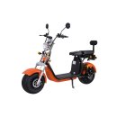Coco Bike Fat E-Scooter mit Straßenzulassung bis zu 40 km/h schnell - ca. 35km Reichweite, 60V | 12AH Akku Matt-Orange