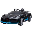 Kinderfahrzeug - Elektro Auto "Bugatti Divo" - lizenziert - 12V7AH, 2 Motoren- 2,4Ghz Fernsteuerung, MP3, Ledersitz EVA Lackiert Schwarz