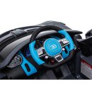 Kinderfahrzeug - Elektro Auto "Bugatti Divo" - lizenziert - 12V7AH, 2 Motoren- 2,4Ghz Fernsteuerung, MP3, Ledersitz EVA Lackiert Schwarz