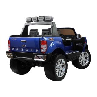 Kinderfahrzeug Elektroauto für Kinder Ford Ranger Wildtrak Doppelsitzer Blau lackiert 4x45W Ledersitze EVA