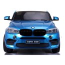 Elektroauto BMW X6M Doppelsitzer Blau lackiert Kinderfahrzeug Ledersitz weiche EVA-Reifen 2x120W