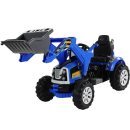 Kinderfahrzeug - Elektro Auto Baufahrzeug / Traktor blau...