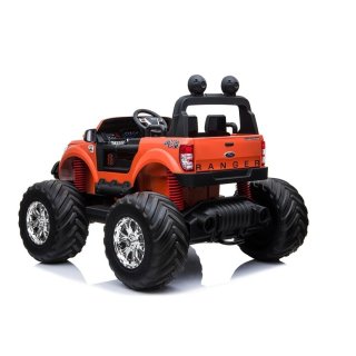 Kinderfahrzeug Elektroauto für Kinder Ford Ranger Monster orange 4x45W Ledersitze EVA