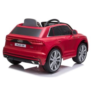 Kinderfahrzeug Kinderauto Audi Q8 Rot Leder EVA