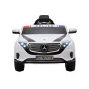 Kinderfahrzeug Mercedes EQC 400 Police Design Ledersitz...
