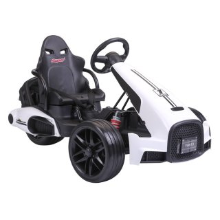 Elektro Go-Kart Weiß Kinderfahrzeug