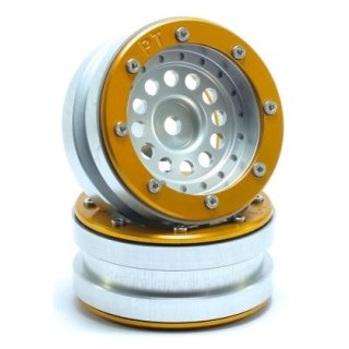 Beadlock Wheels PT-Bullet Silber/Gold 1.9 (2 St.) ABSIMA MT0020SGO