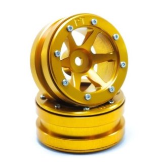 Beadlock Wheels PT- Slingshot Gold/Gold 1.9 (2 St.) ABSIMA MT0030GOGO