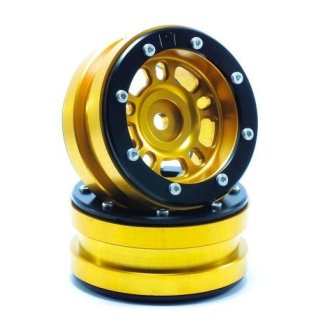 Beadlock Wheels PT- Distractor Gold/Schwarz 1.9 (2 St.) ABSIMA MT0040GOB