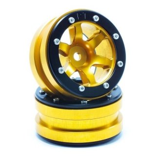 Beadlock Wheels PT- Wave Gold/Schwarz 1.9 (2 St.) ABSIMA MT0070GOB