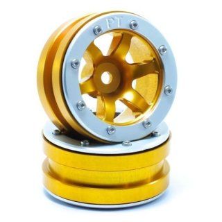 Beadlock Wheels PT- Wave Gold/Silber 1.9 (2 St.) ABSIMA MT0070GOS