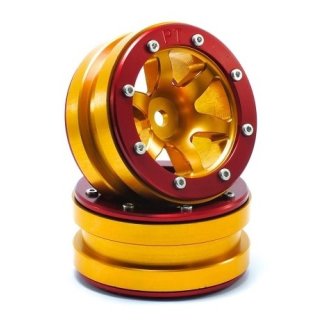 Beadlock Wheels PT- Wave Gold/Rot 1.9 (2 St.) ABSIMA MT0070GOR