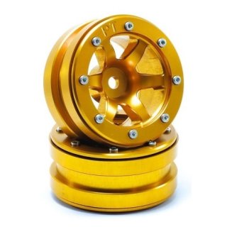 Beadlock Wheels PT- Wave Gold/Gold 1.9 (2 St.) ABSIMA MT0070GOGO