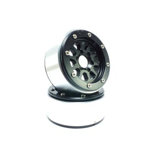 Beadlock Wheels GEAR schwarz/schwarz 1.9 (2 St.) ohne Radnabe ABSIMA MT5030BB