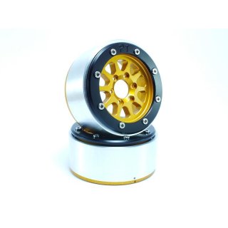Beadlock Wheels GEAR gold/schwarz 1.9 (2 St.) ohne Radnabe ABSIMA MT5030GOB