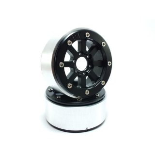Beadlock Wheels HAMMER schwarz/schwarz 1.9 (2 St.) ohne Radnabe ABSIMA MT5040BB