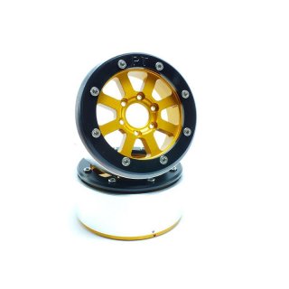 Beadlock Wheels HAMMER gold/schwarz 1.9 (2 St.) ohne Radnabe ABSIMA MT5040GOB
