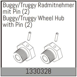 Buggy/Truggy Radmitnehmer mit Pin (2 St.) ABSIMA 1330328