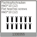 HM3*10mm Flachkopfschrauben (12 St.) ABSIMA 1330355