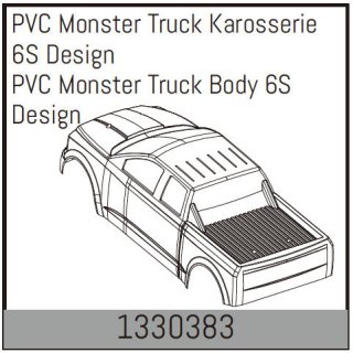 PVC Monster Truck Karosserie 6S Design ABSIMA 1330383