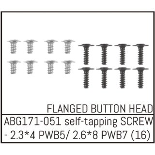 Button Head Screw M2.3*4 (8PCS) / M2.6*8 (8PCS) ABSIMA ABG171-051