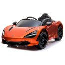 Kinderfahrzeug Kinder Elektroauto "McLaren 720S" - lizenziert - MP3, Ledersitz, EVA, orange lackiert