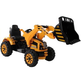 Kinderfahrzeug - Elektro Auto Baufahrzeug / Traktor orange 12V7AH Akku, 2 Motoren
