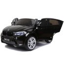 Elektroauto BMW X6M Doppelsitzer Schwarz lackiert Kinderfahrzeug Ledersitz weiche EVA-Reifen 2x120W