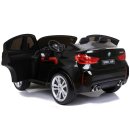 Elektroauto BMW X6M Doppelsitzer Schwarz lackiert Kinderfahrzeug Ledersitz weiche EVA-Reifen 2x120W