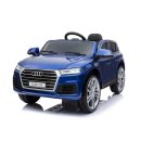 Kinderfahrzeug Kinderauto Audi Q5 Blau lackiert Leder EVA