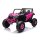 Kinderfahrzeug Quad Buggy UTV-MX Pink, Rosa, 24 Volt, Doppelsitzer, Leder, EVA, Allrad, LCD, MP4, 142 cm XXL