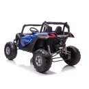 Kinderfahrzeug Quad Buggy UTV-MX Blue Spider lackiert, 24 Volt, Doppelsitzer, Leder, EVA, Allrad, LCD, 142 cm XXL