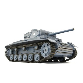 RC Panzer "Kampfwagen III" 1:16 Heng Long Rauch&Sound  mit Stahlgetriebe und 2,4Ghz Fernsteuerung - V7.0 - Pro