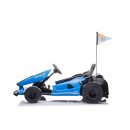 Kinder Elektroauto "e-Gokart" mit 24V und Driftfunktion + 2x 12V7A (24V7A) Akku und 2 Motoren -Blau