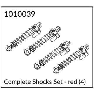 Complete Shocks Set - red (4 St.) Micro Crawler 1:18