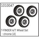 T-FINDER A/T Wheel Set - chrome (4 St.) Micro Crawler 1:18