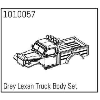 Grey Lexan Truck Body Set Micro Crawler 1:18